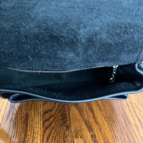 Vintage 70's / 80’s COACH Crossbody Black Leather Saddle Bag Purse 1007 - Picture 5 of 7